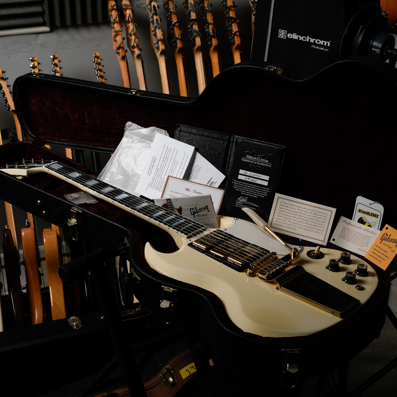 Gibson Custom Shop '63 Les Paul SG Custom Reissue with Maestro 2009 Classic White