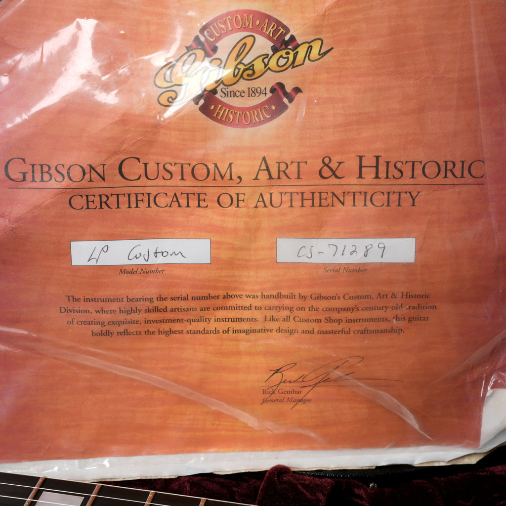 Gibson Custom Shop Les Paul Custom 2007 - Ebony