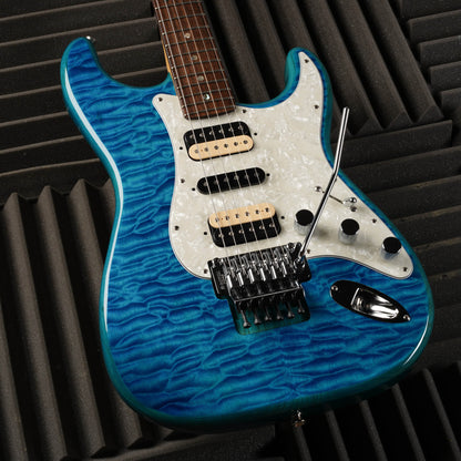 Fender MIJ Michiya Haruhata Signature Stratocaster 2021 - Caribbean Blue Trans