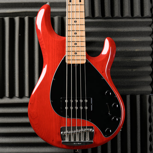 Ernie Ball Music Man StingRay 5 H with Maple Fretboard 1999 - Translucent Red