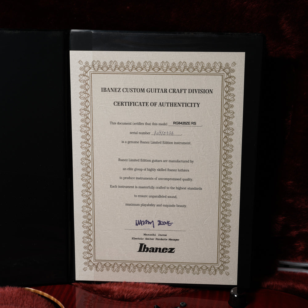 Ibanez RG8420ZE-RS J. Custom 2009 - Red Spinel