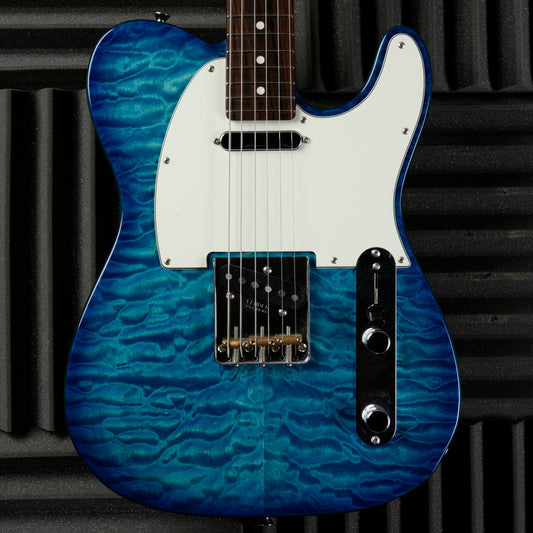 Fender FSR MIJ Hybird 60s Telecaster Quilt Top 2018 - Trans Blue