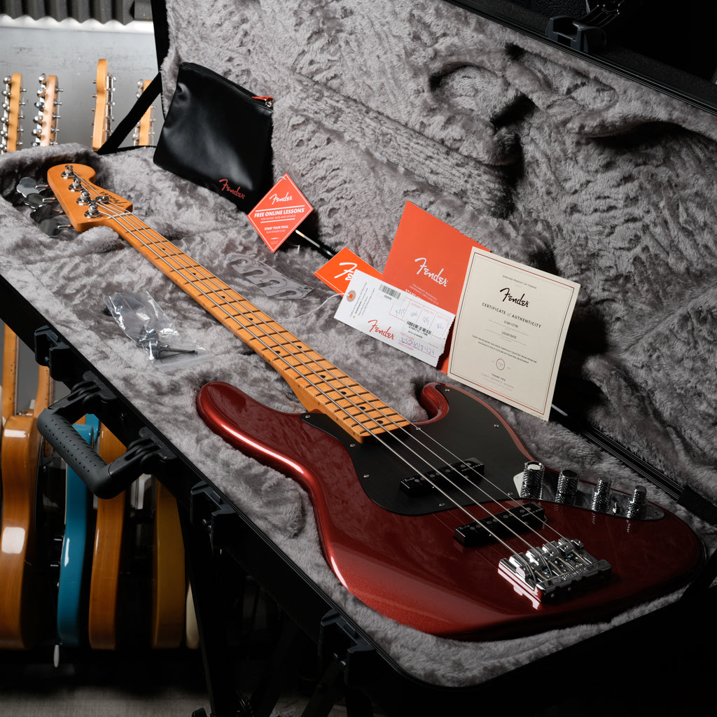 Fender American Ultra II Jazz Bass with Maple Fretboard 2024 - Sinister Red
