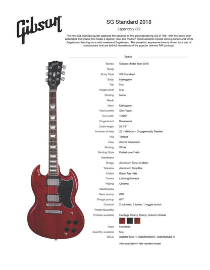 Gibson SG Standard 2018 - Heritage Cherry