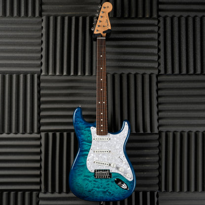 Fender MIJ Hybrid II Stratocaster QMT 2024 Collection 2024 - Aquamarine