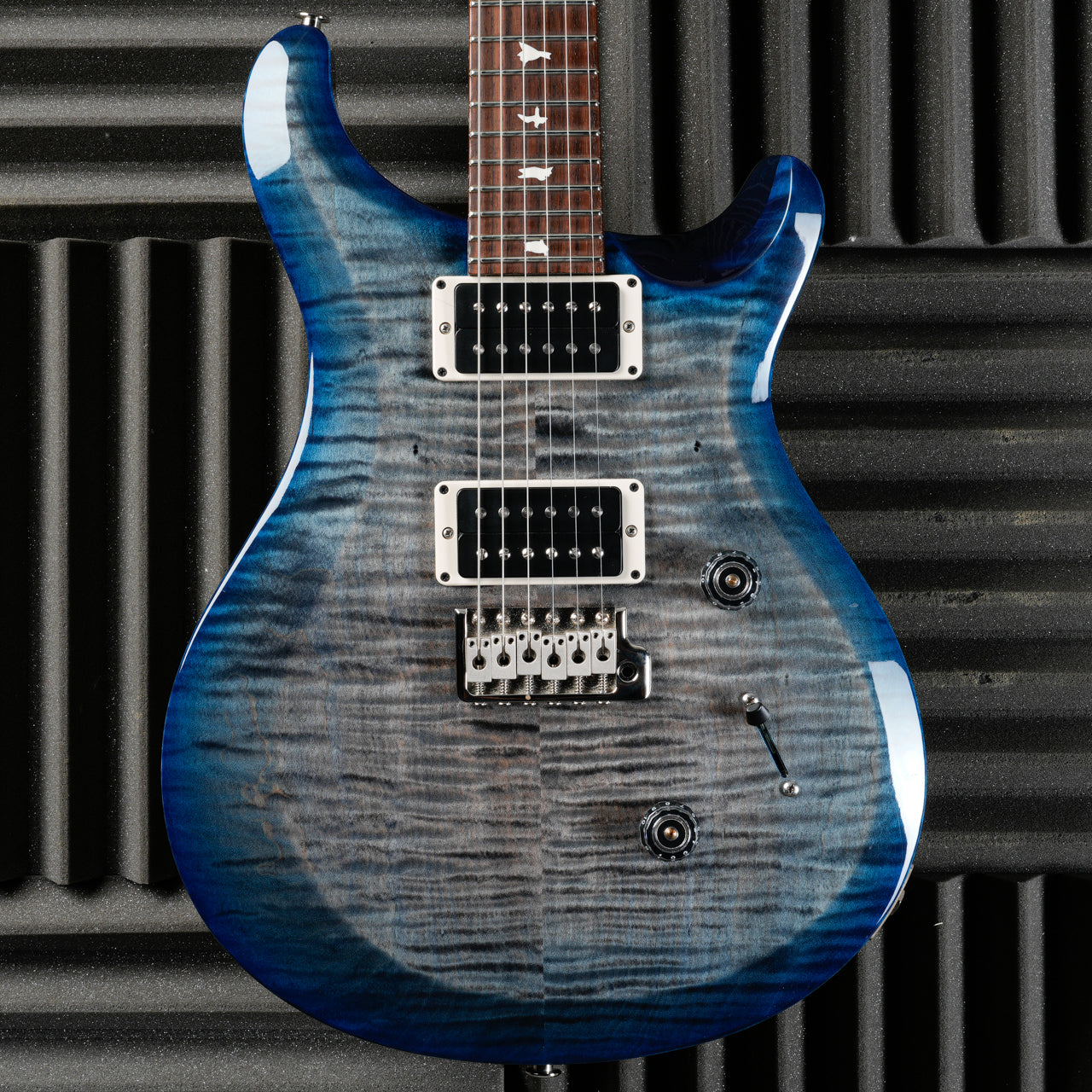 PRS S2 Custom 24 with Pattern Thin Neck Profile 2024 - Faded Gray Black Blue Burst