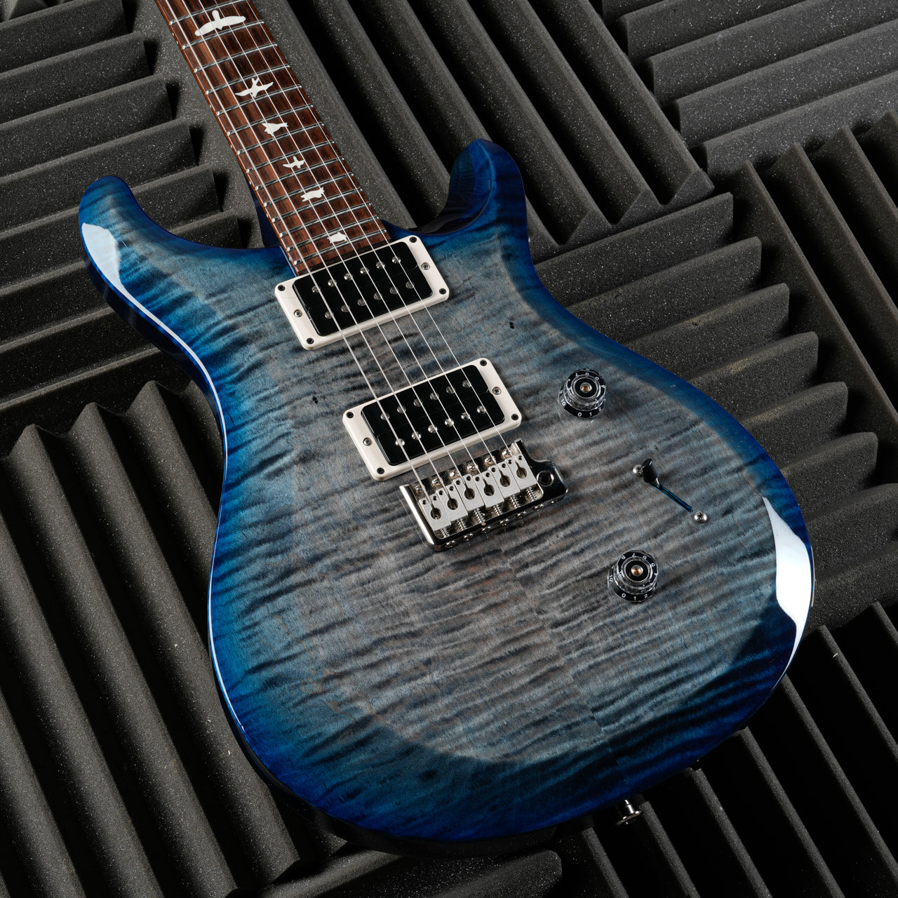 PRS S2 Custom 24 with Pattern Thin Neck Profile 2024 - Faded Gray Black Blue Burst