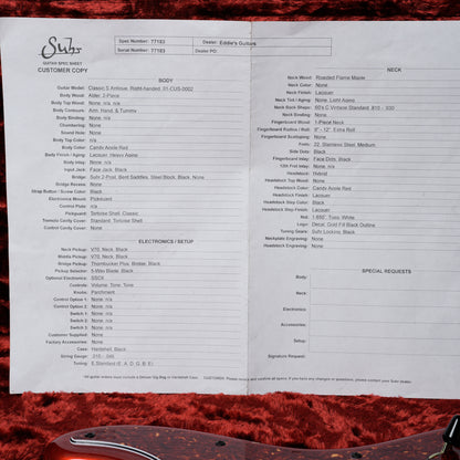 Suhr Classic S Antique Roasted HSS 2023 - Candy Apple Red