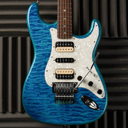 Fender MIJ Michiya Haruhata Signature Stratocaster 2021 - Caribbean Blue Trans