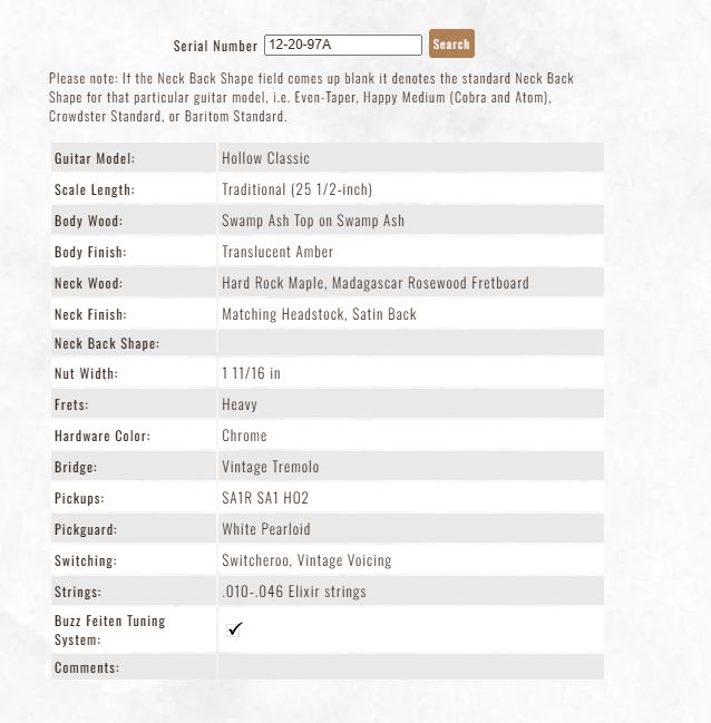 Tom Anderson Hollow Classic 1997 - Translucent Amber