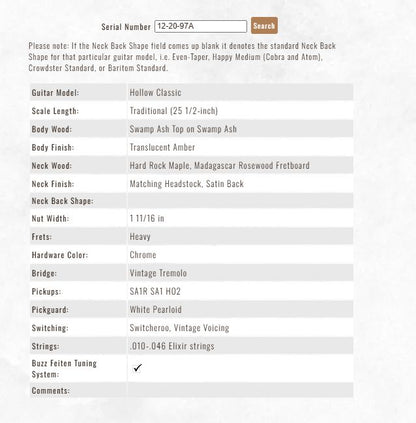 Tom Anderson Hollow Classic 1997 - Translucent Amber